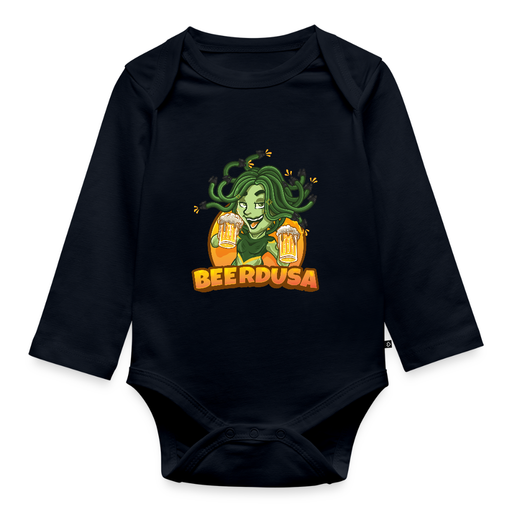 Baby Bio-Langarm-Body - Navy