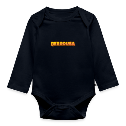 Baby Bio-Langarm-Body - Navy