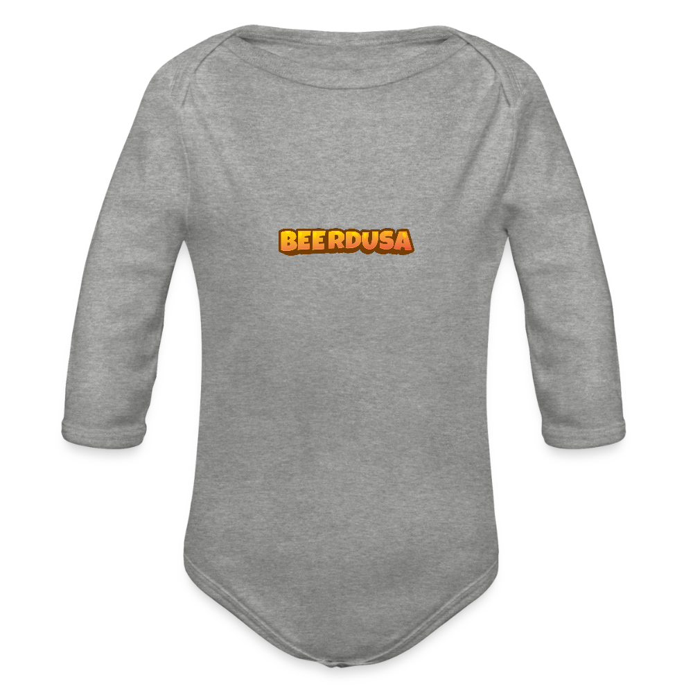 Baby Bio-Langarm-Body - Grau meliert