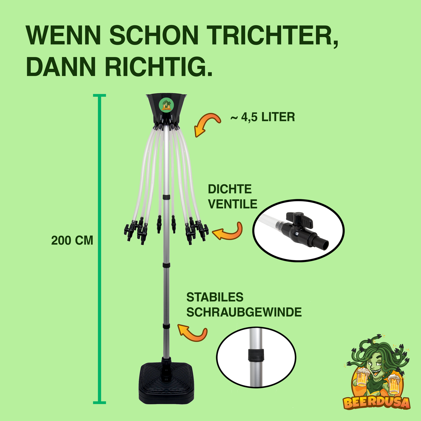 Beerdusa 8er Biertrichter - Das Original